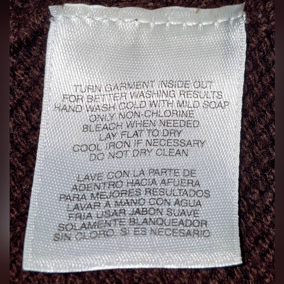 Jones of New York Signature Size Medium One Snap Closure Brown Sweater Cardigan - Picture 12 of 12